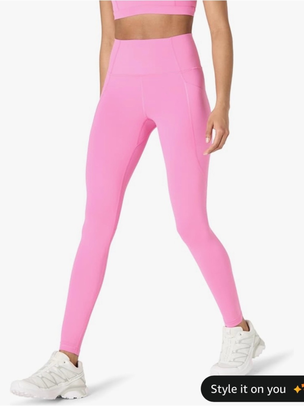 Amazon Pink High-Rise Athletic Leggings